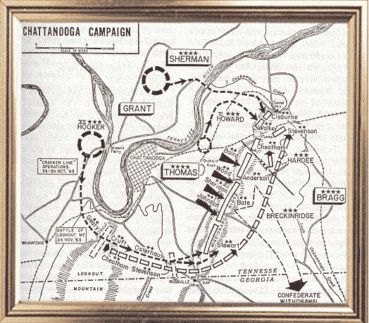 Battle of Chattanooga map
